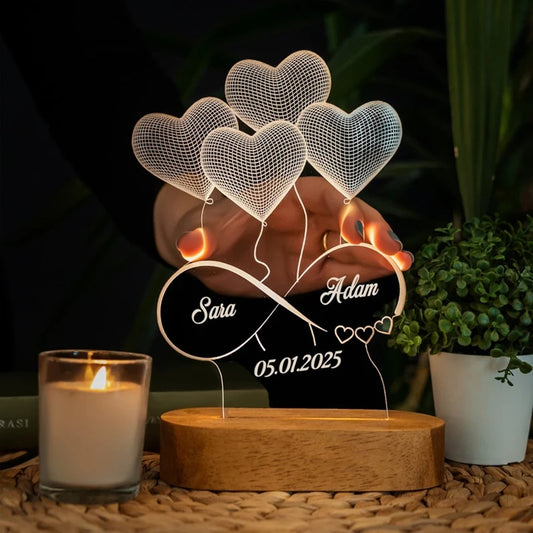 Personalized Heart Shape Love Lamp